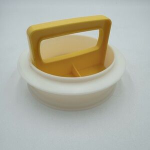 Tupperware 1/3 Pound 5" Hamburger Press Ring Stack Yellow 1927